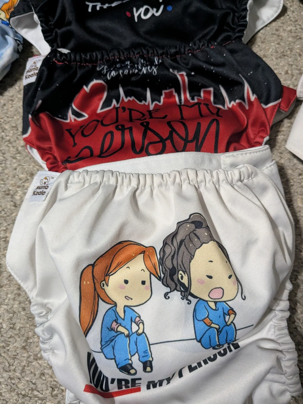 Cloth Diapers - Grey's Anatomy, Friends & Land Before Time Themed